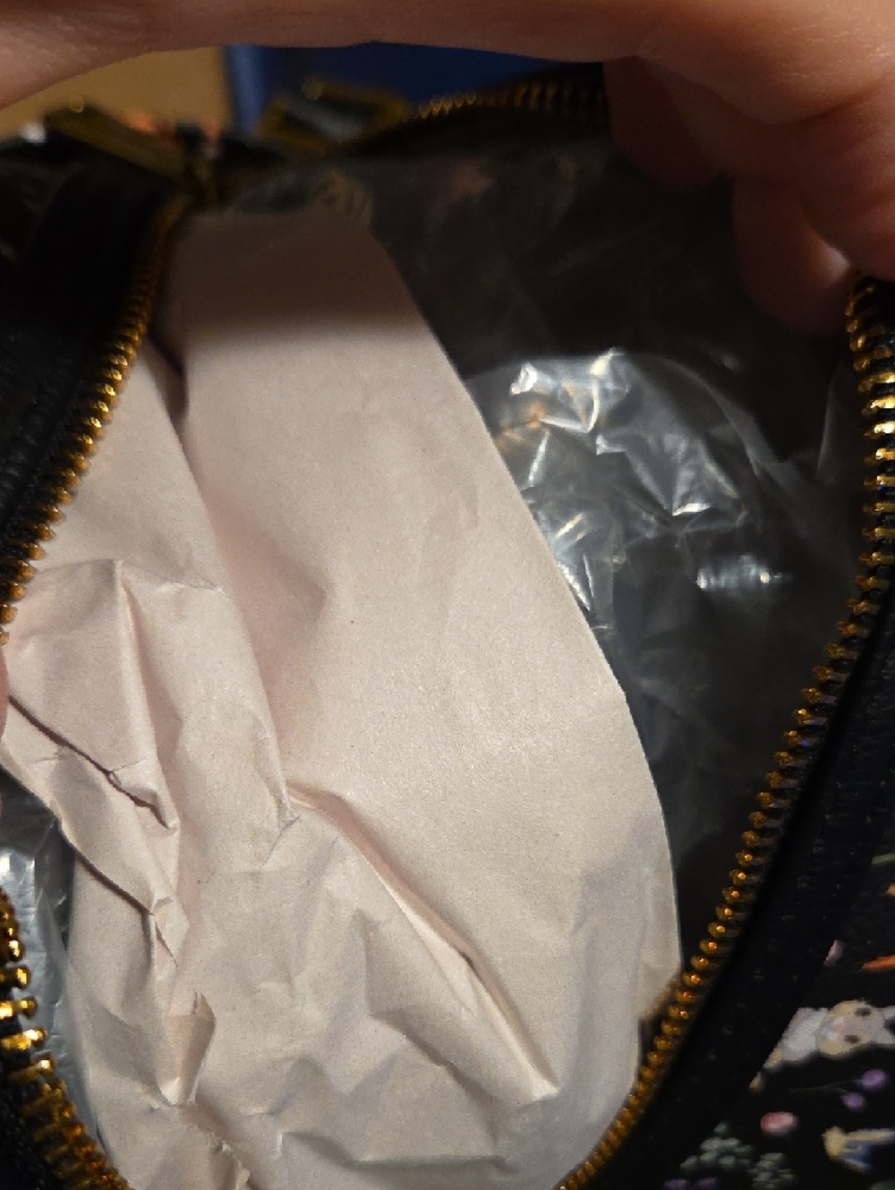 Loungefly Black Bambi‎ Floral Mini Backpack with Gold Emblem - Picture 7 of 8